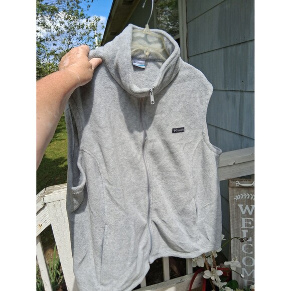 Columbia 3X Vest Fleece Light Gray - Picture 1 of 7
